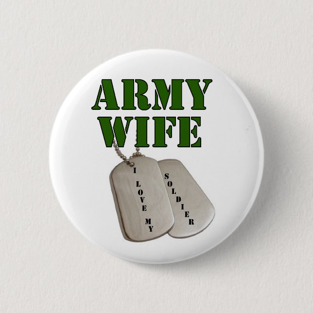 Badge Rond 5 Cm épouse-étiquettes d'Etats-Unis-armée (Devant)