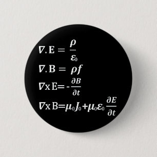 Badge Rond 5 Cm équation de physique de maxwell