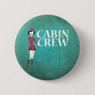 Badge Rond 5 Cm Équipage de cabine