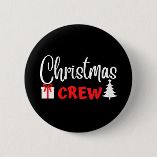 BADGE ROND 5 CM ÉQUIPAGE DE NOËL