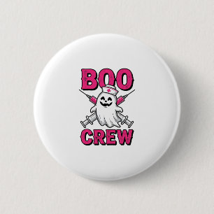 Badge Rond 5 Cm Équipage fantôme infirmière Halloween vecteur conc
