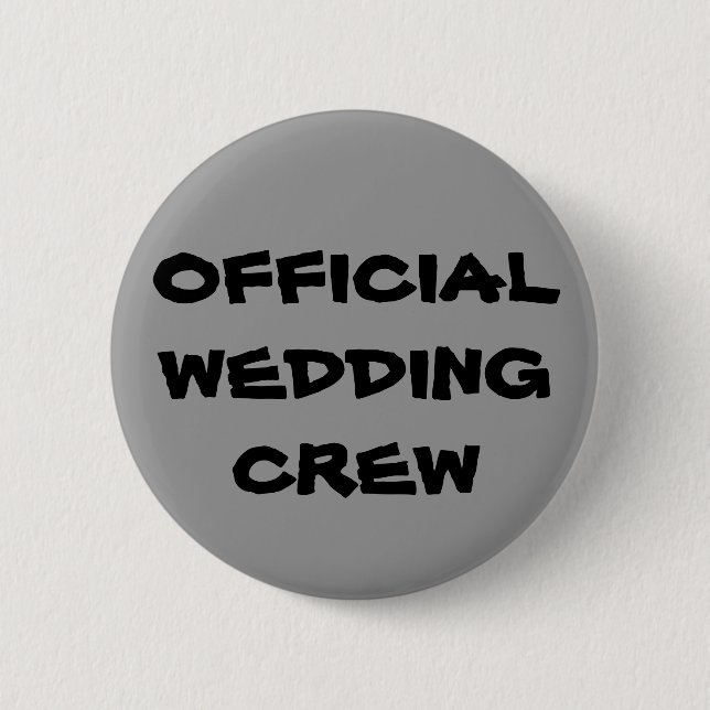 Badge Rond 5 Cm Équipage officiel de mariage (Devant)