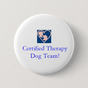 Badge Rond 5 Cm Équipe Bouton-Certifiée par base de chien de