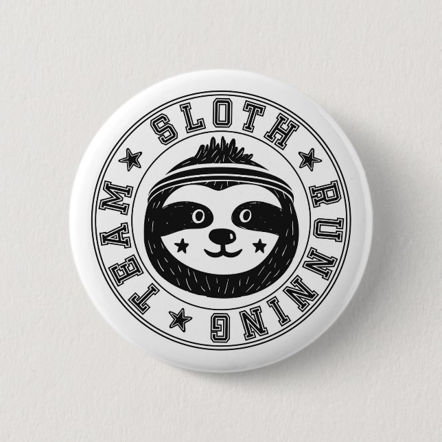 Badge Rond 5 Cm Équipe courante de paresse (Devant)