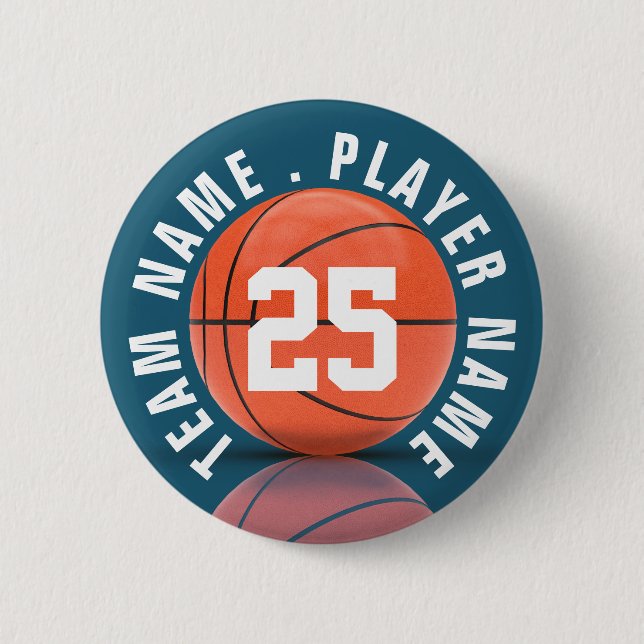 Badge Rond 5 Cm Équipe de basket-ball personnalisée (Devant)