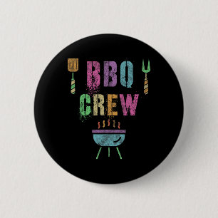 Badge Rond 5 Cm Équipe de BBQ drôle Grill Chef Cuisine Équipe Cuis