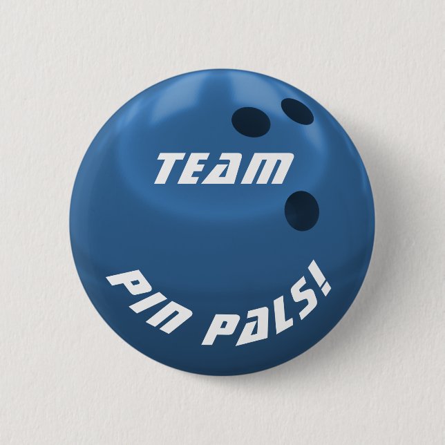 Badge Rond 5 Cm Équipe de Bowling (Devant)