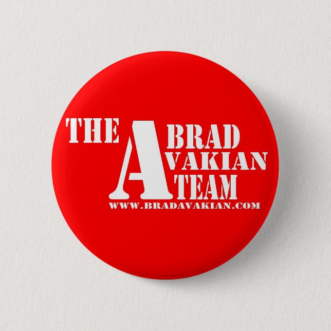Badge Rond 5 Cm Équipe de Brad Avakian (Devant)
