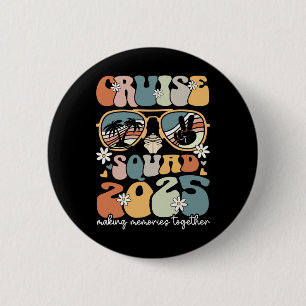 Badge Rond 5 Cm Équipe de croisière 2025 Groupe de jumelage de fam