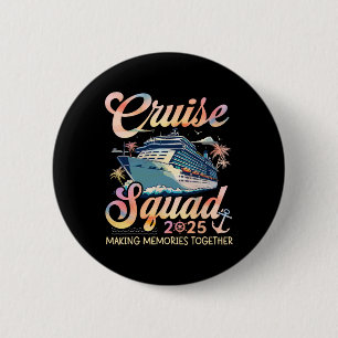 Badge Rond 5 Cm Équipe de croisière 2025 Groupe familial assorti V