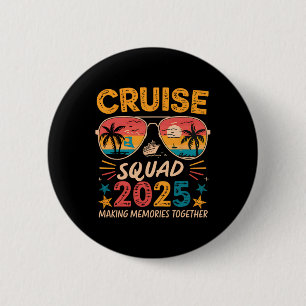 Badge Rond 5 Cm Équipe de croisière 2025 Vacances d'été tenue asso