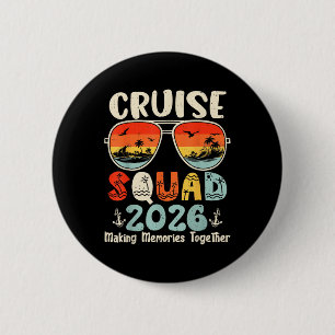 Badge Rond 5 Cm Équipe de croisière 2026 Vacances d'été en famille
