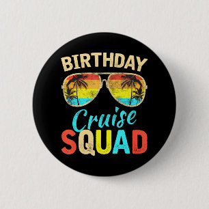 Badge Rond 5 Cm Équipe de croisière d'anniversaire Équipe de crois