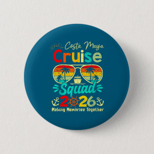 Badge Rond 5 Cm Équipe de croisière vintage Costa-maya 2026 Bateau