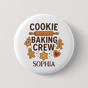 Badge Rond 5 Cm Équipe de cueillette de biscuits personnalisée - N