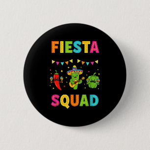 Badge Rond 5 Cm Équipe de fiesta cactus mignon piment poivron doux