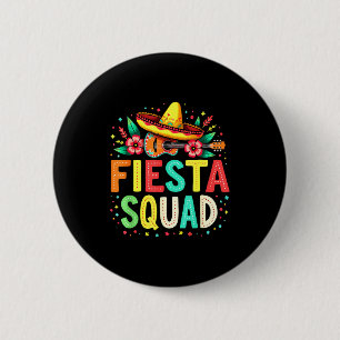 Badge Rond 5 Cm Équipe de fiesta cinco de mayo chapeau guitare fêt