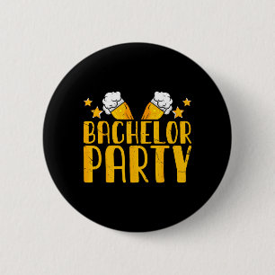 Badge Rond 5 Cm Équipe de garçon de bachelor ami du marié mariage