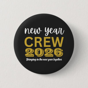 Badge Rond 5 Cm Équipe de la nouvelle année 2026