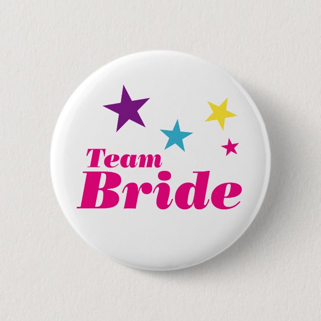 Badge Rond 5 Cm Équipe de mariée (Devant)