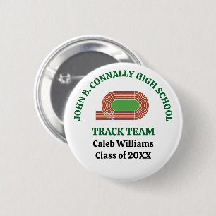Badge Rond 5 Cm Équipe de piste verte coureur personnalisé