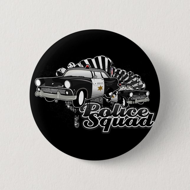 Badge Rond 5 Cm Équipe de police (Devant)