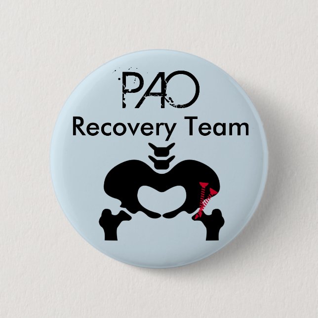 Badge Rond 5 Cm Équipe de récupération PAO - petit bouton (Devant)