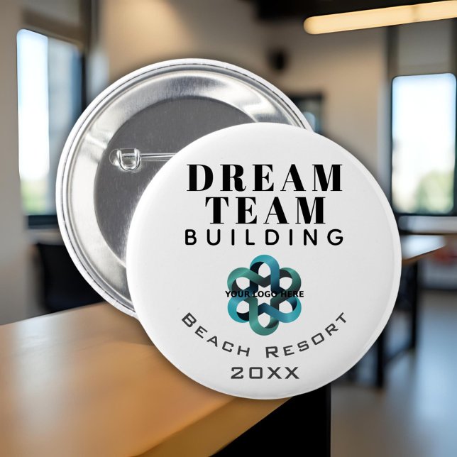 Badge Rond 5 Cm Équipe de rêve - Team Building Company Logo Employ (Créateur téléchargé)