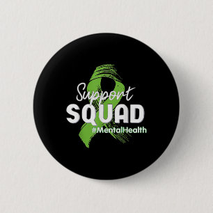 Badge Rond 5 Cm Équipe de sensibilisation à la santé mentale Chaux