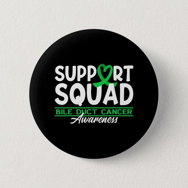Badge Rond 5 Cm Équipe de sensibilisation Cholangiocarcinoma Bile  (Devant)