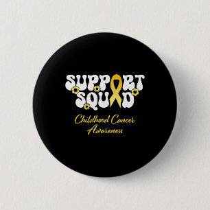 Badge Rond 5 Cm Équipe de soutien au cancer de l'enfance Cancer de