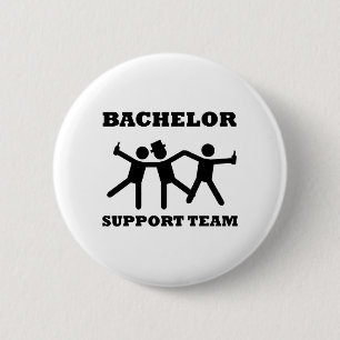 Badge Rond 5 Cm Équipe de soutien de célibataire
