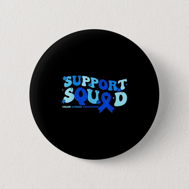 Badge Rond 5 Cm Équipe de soutien du mois de sensibilisation au ca (Devant)
