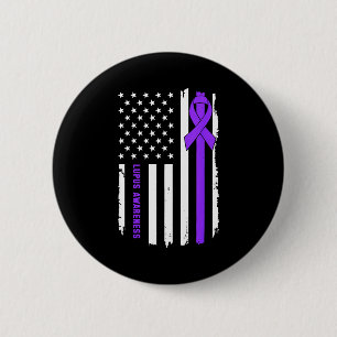 Badge Rond 5 Cm Équipe de soutien guerrière combattante sensibilis