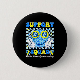 Badge Rond 5 Cm Équipe de soutien Journée mondiale de sensibilisat