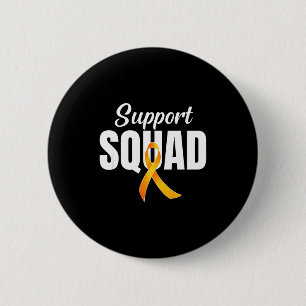 Badge Rond 5 Cm Équipe de soutien Sclérose en plaques Orange