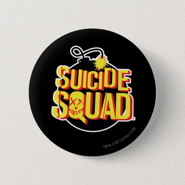 Badge Rond 5 Cm Équipe de suicide | Logo de la bombe (Devant)
