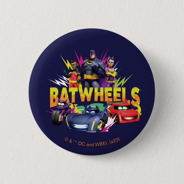 Badge Rond 5 Cm Équipe de superhéros Batwheel™ (Devant)