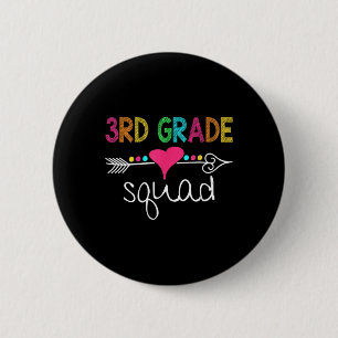Badge Rond 5 Cm Équipe d'élèves de 3e année Troisième équipe d'ens