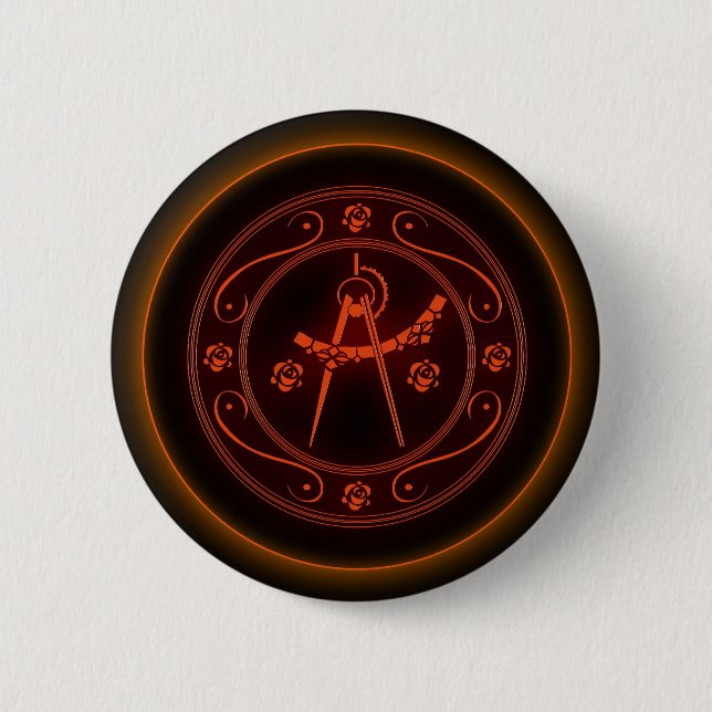 Badge Rond 5 Cm Équipe d'orange de Sc (Devant)