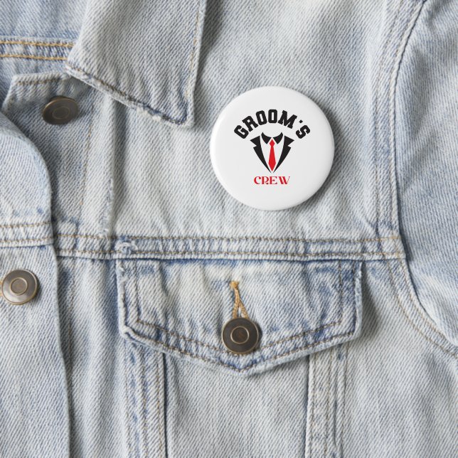 Badge Rond 5 Cm Équipe du marié - Enterrement de vie de garçon mod (En situation)