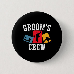 Badge Rond 5 Cm Équipe du marié, groupe du marié, soirée enterreme