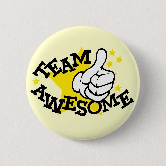 Badge Rond 5 Cm Équipe impressionnante (Devant)