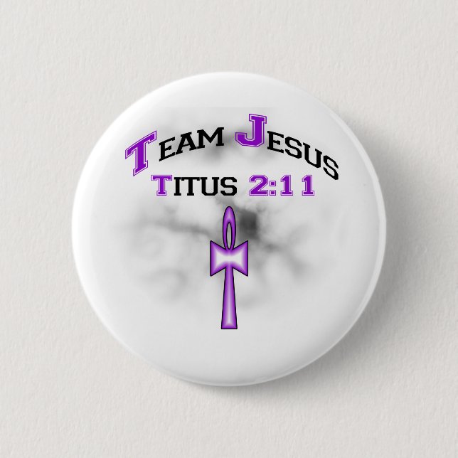 Badge Rond 5 Cm Équipe Jesus Christian Titus 211 (Devant)