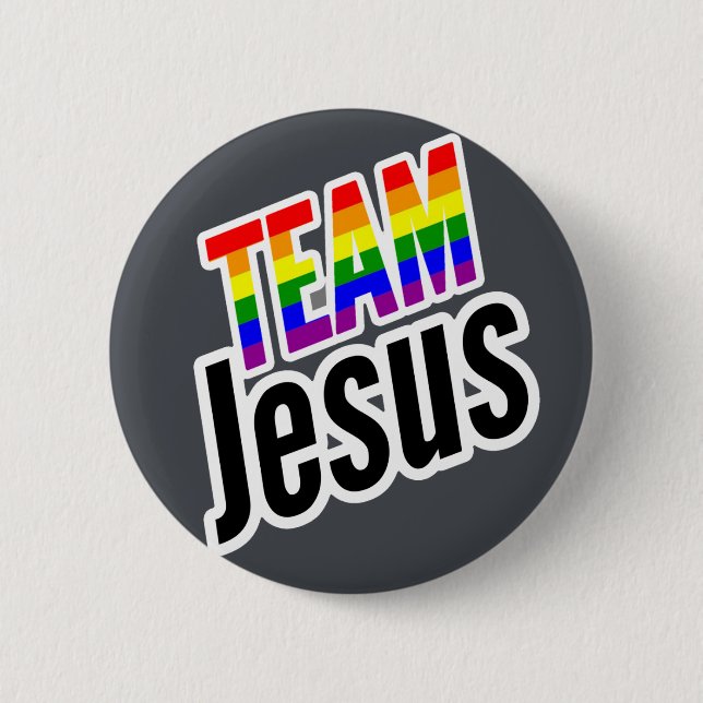 Badge Rond 5 Cm Équipe Jesus LGBTQ (Devant)