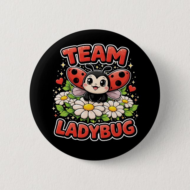 Badge Rond 5 Cm Équipe Ladybug (Devant)