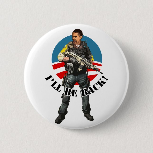 Badge Rond 5 Cm Équipe Obama 2012 (Devant)