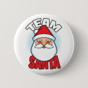 Badge Rond 5 Cm Équipe Père Noël