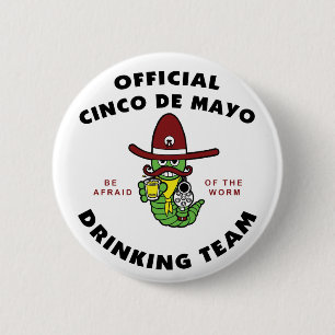 Badge Rond 5 Cm Équipe potable de Cinco De Mayo