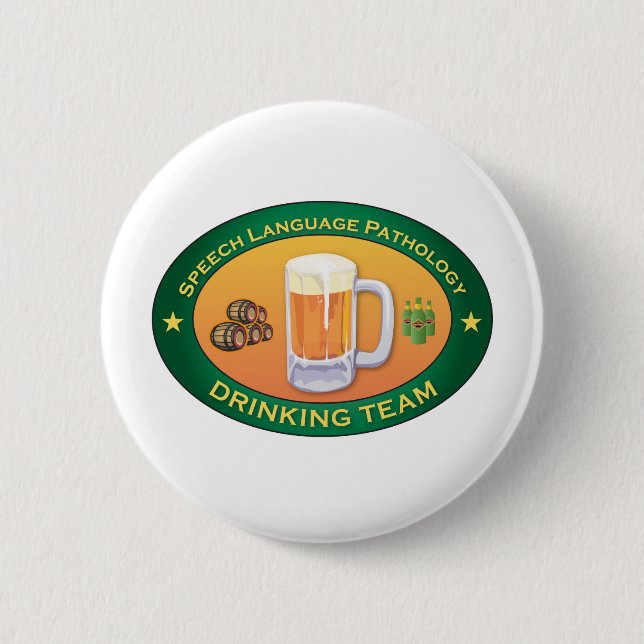 Badge Rond 5 Cm Équipe potable de pathologie de langue de la (Devant)